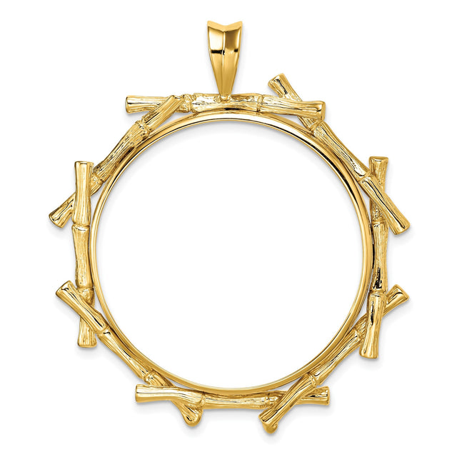 32 mm 14k Yellow Gold coin bezel for 32 mm Coin
