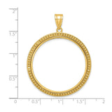 32 mm 14k Yellow Gold coin bezel for 32 mm Coin — size reference (ruler)