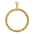 32 mm 14k Yellow Gold coin bezel for 32 mm Coin