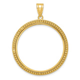32 mm 14k Yellow Gold coin bezel for 32 mm Coin