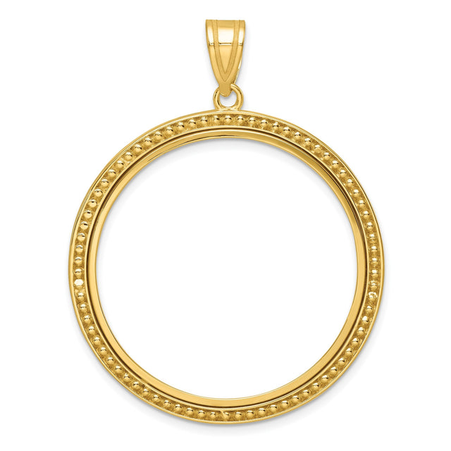 32 mm 14k Yellow Gold coin bezel for 32 mm Coin