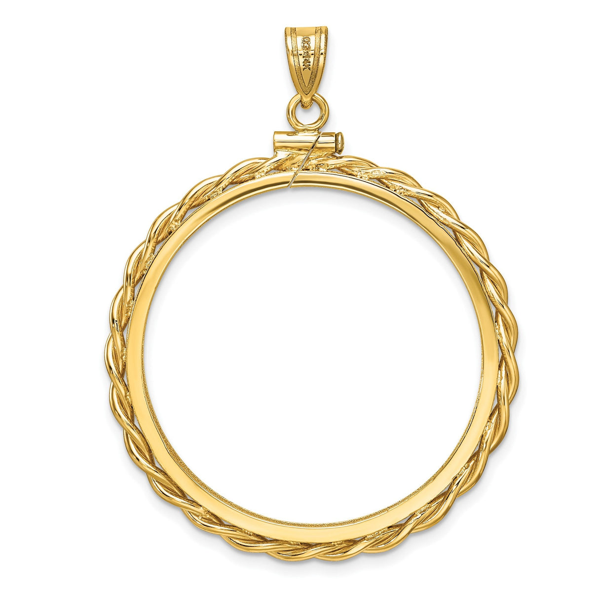 32 mm 14k Yellow Gold coin bezel for 32 mm Coin — additional image