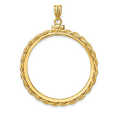 32 mm 14k Yellow Gold coin bezel for 32 mm Coin — additional image