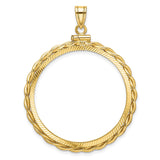 32 mm 14k Yellow Gold coin bezel for 32 mm Coin