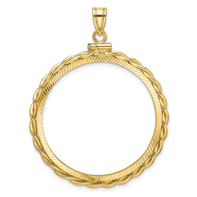 32 mm 14k Yellow Gold coin bezel for 32 mm Coin
