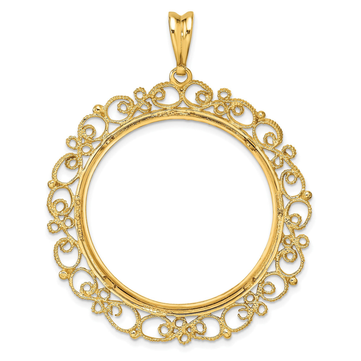 32 mm 14k Yellow Gold coin bezel for 32 mm Coin — additional image
