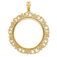 32 mm 14k Yellow Gold coin bezel for 32 mm Coin