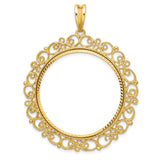 32 mm 14k Yellow Gold coin bezel for 32 mm Coin