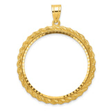 32 mm 14k Yellow Gold coin bezel for 32 mm Coin