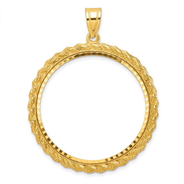 32 mm 14k Yellow Gold coin bezel for 32 mm Coin