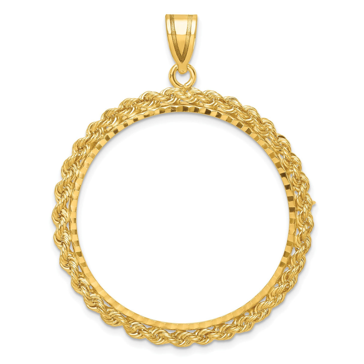 32 mm 14k Yellow Gold coin bezel for 32 mm Coin
