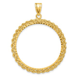 32 mm 14k Yellow Gold coin bezel for 32 mm Coin