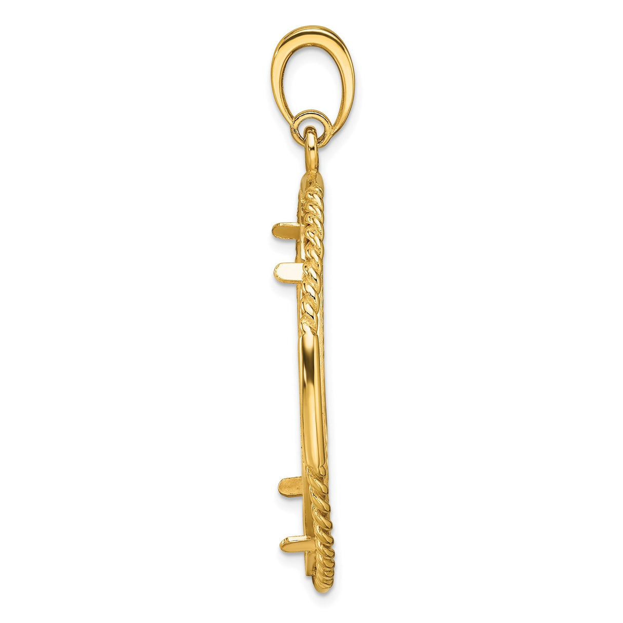 32 mm 14k Yellow Gold coin bezel for 32 mm Coin — alternate view