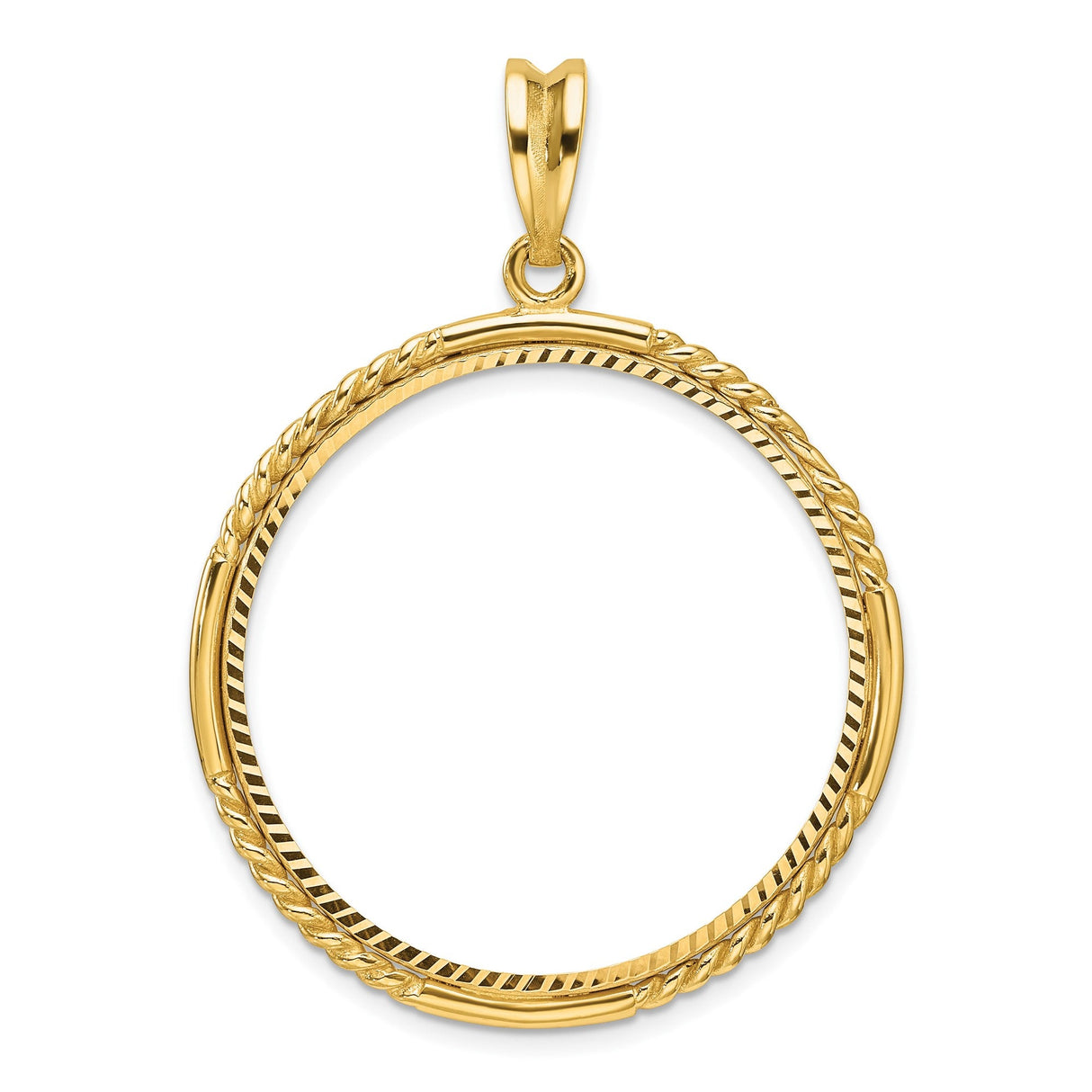 32 mm 14k Yellow Gold coin bezel for 32 mm Coin