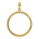 32 mm 14k Yellow Gold coin bezel for 32 mm Coin