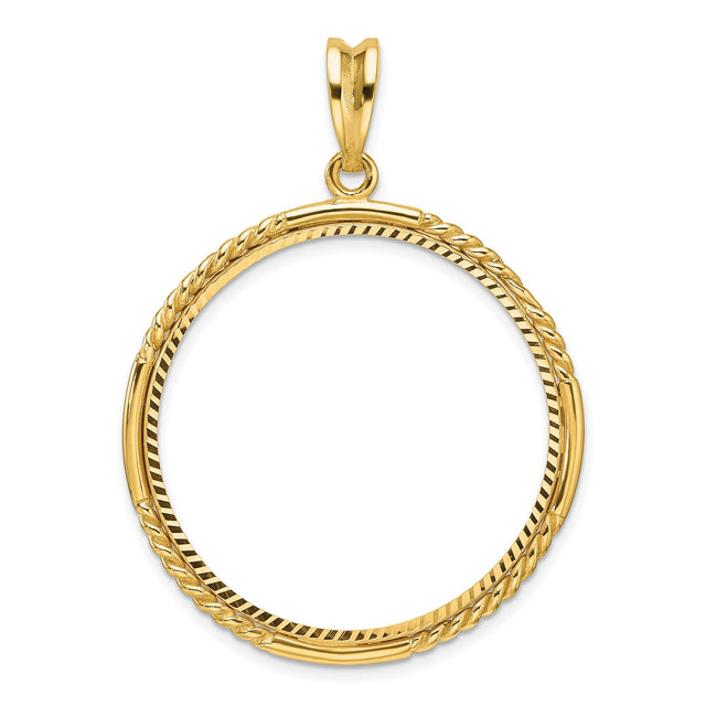 32 mm 14k Yellow Gold coin bezel for 32 mm Coin