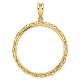 32 mm 14k Yellow Gold coin bezel for 32 mm Coin