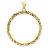 32 mm 14k Yellow Gold coin bezel for 32 mm Coin