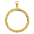32 mm 14k Yellow Gold coin bezel for 32 mm Coin