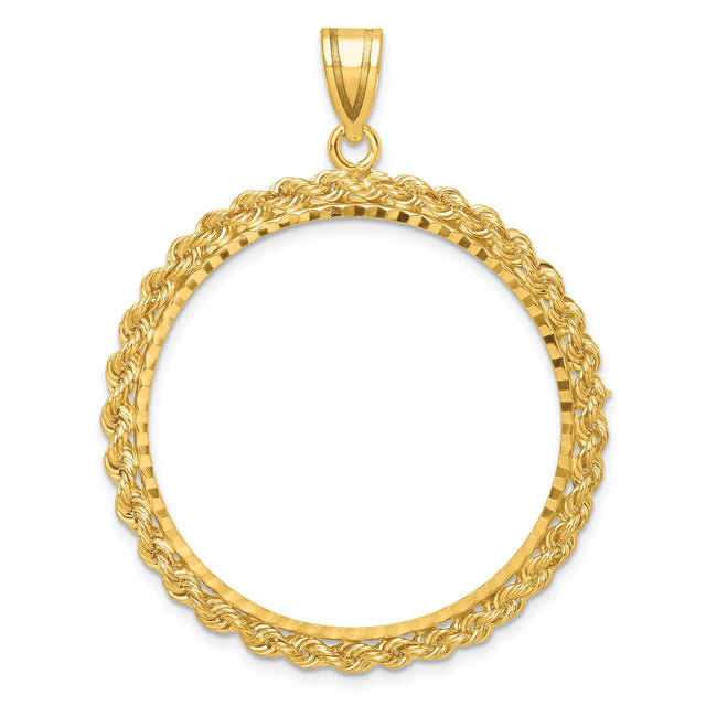 32 mm 14k Yellow Gold coin bezel for 32 mm Coin