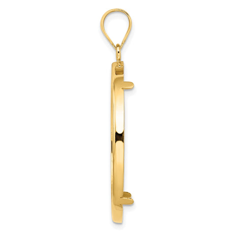 32 mm 14k Yellow Gold coin bezel for 32 mm Coin — alternate view