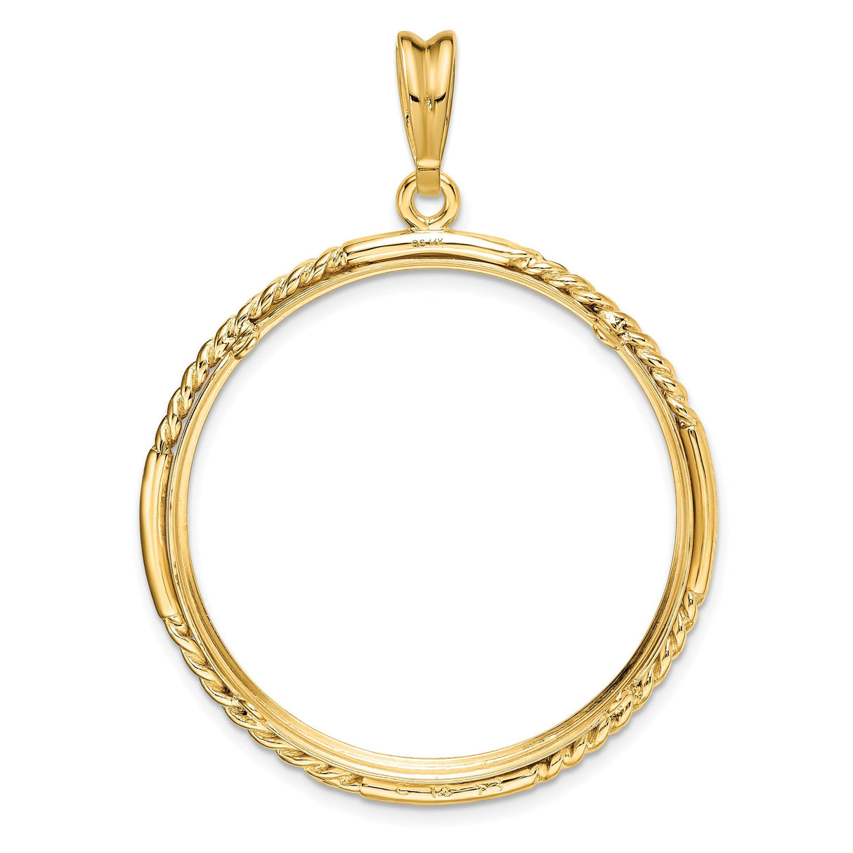 32 mm 14k Yellow Gold coin bezel for 32 mm Coin — additional image