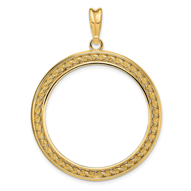 32 mm 14k Yellow Gold coin bezel for 32 mm Coin