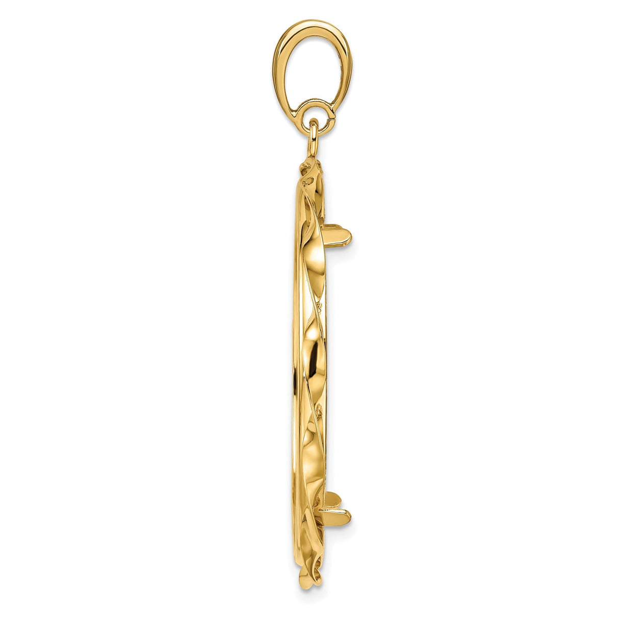 32 mm 14k Yellow Gold coin bezel for 32 mm Coin — alternate view