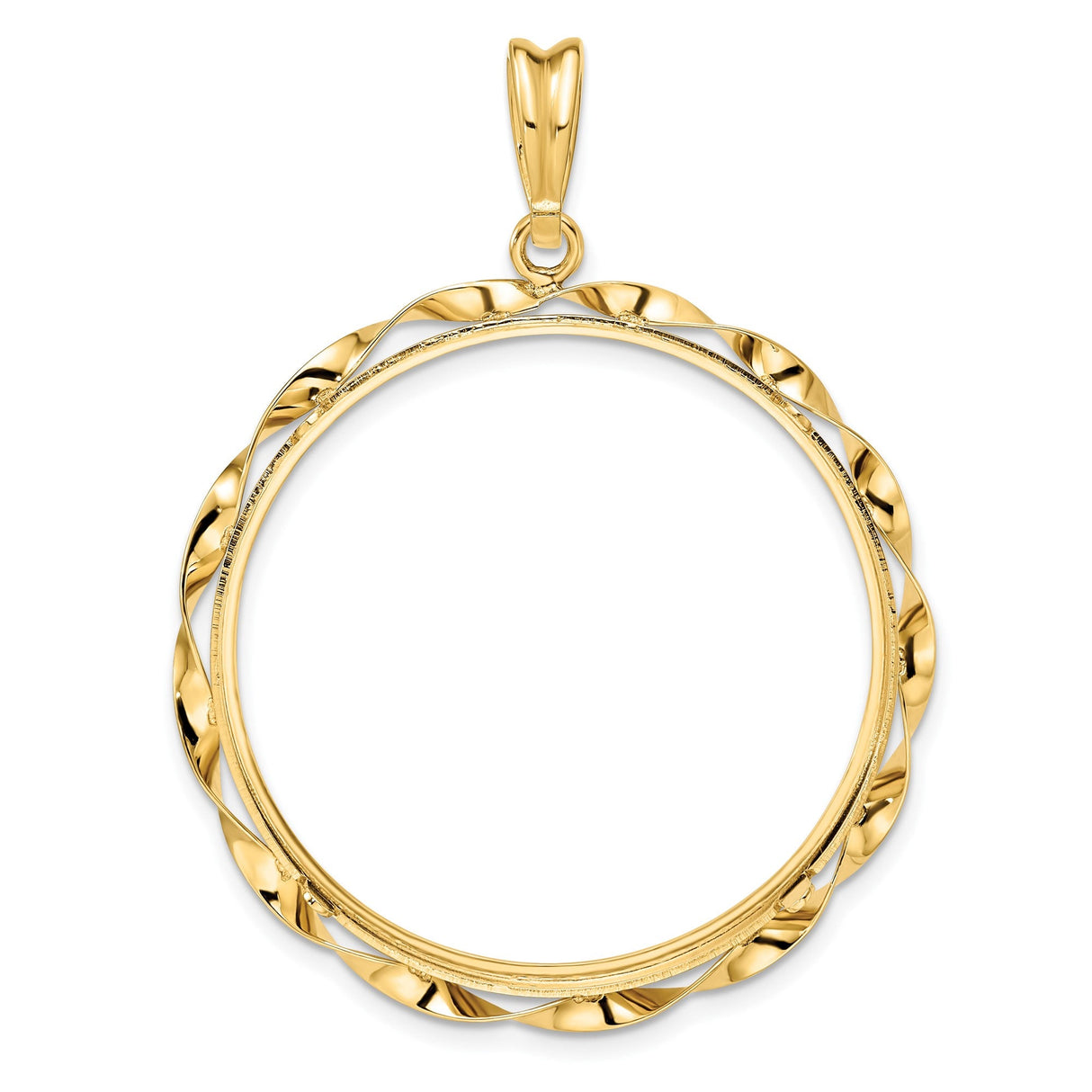32 mm 14k Yellow Gold coin bezel for 32 mm Coin — additional image