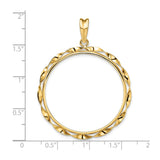 32 mm 14k Yellow Gold coin bezel for 32 mm Coin — size reference (ruler)