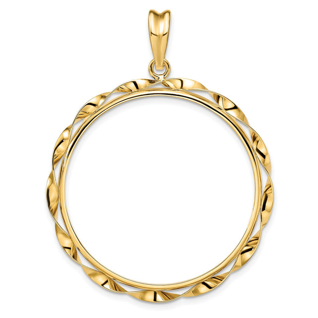 32 mm 14k Yellow Gold coin bezel for 32 mm Coin