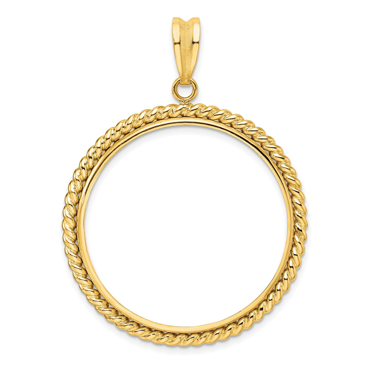 32 mm 14k Yellow Gold coin bezel for 32 mm Coin