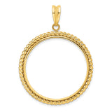 32 mm 14k Yellow Gold coin bezel for 32 mm Coin