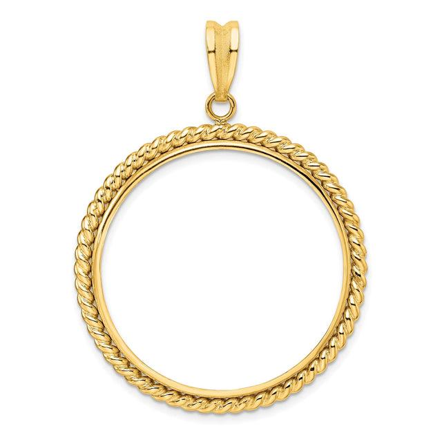 32 mm 14k Yellow Gold coin bezel for 32 mm Coin