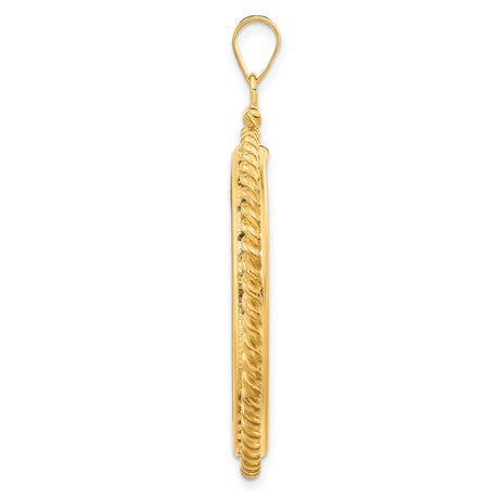 32 mm 14k Yellow Gold coin bezel for 32 mm Coin — alternate view