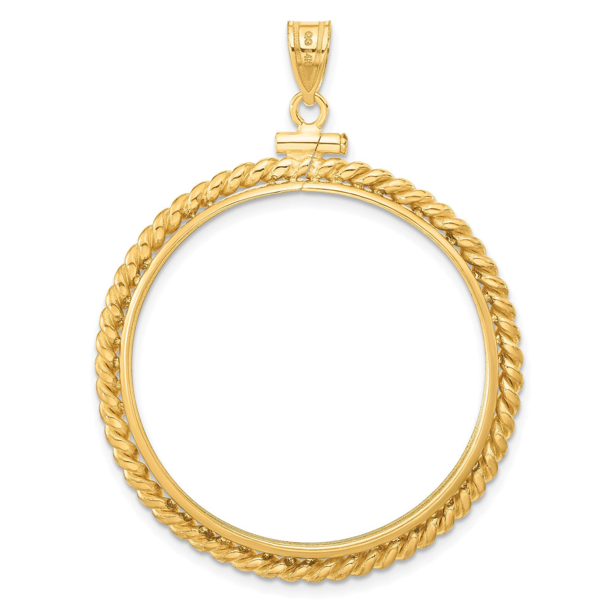 32 mm 14k Yellow Gold coin bezel for 32 mm Coin — additional image