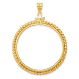 32 mm 14k Yellow Gold coin bezel for 32 mm Coin — additional image