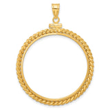 32 mm 14k Yellow Gold coin bezel for 32 mm Coin
