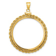 32 mm 14k Yellow Gold coin bezel for 32 mm Coin