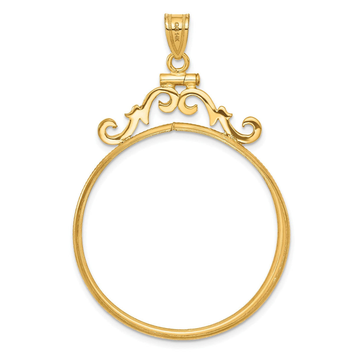 32 mm 14k Yellow Gold coin bezel for 32 mm Coin — additional image