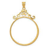 32 mm 14k Yellow Gold coin bezel for 32 mm Coin — additional image