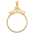 32 mm 14k Yellow Gold coin bezel for 32 mm Coin