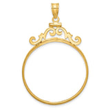32 mm 14k Yellow Gold coin bezel for 32 mm Coin