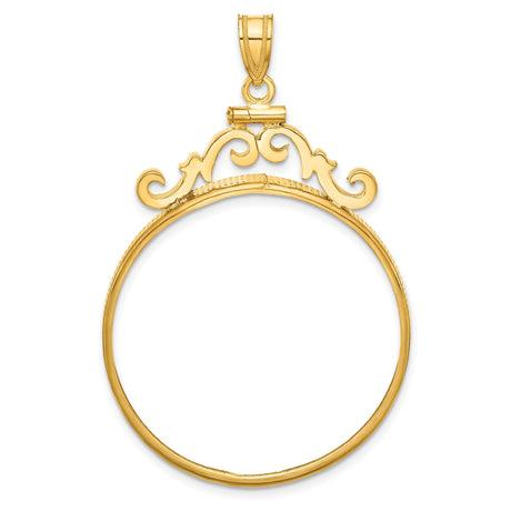 32 mm 14k Yellow Gold coin bezel for 32 mm Coin