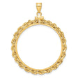 32 mm 14k Yellow Gold coin bezel for 32 mm Coin