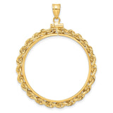 32 mm 14k Yellow Gold coin bezel for 32 mm Coin