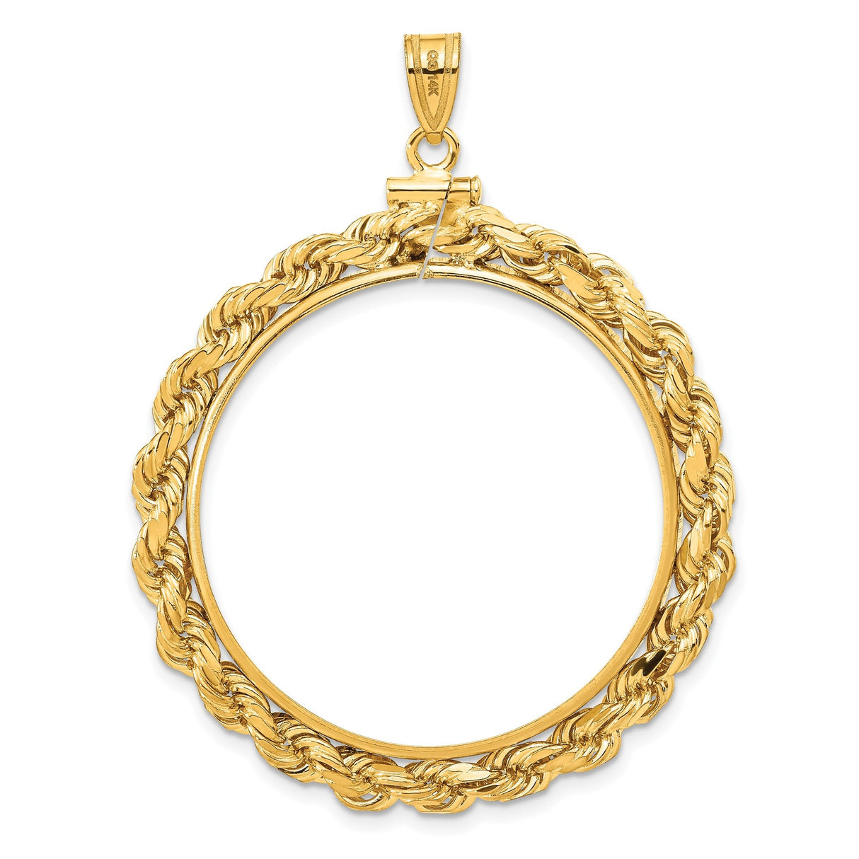 32 mm 14k Yellow Gold coin bezel for 32 mm Coin — additional image
