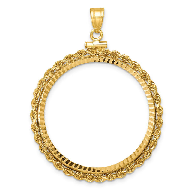32 mm 10k Yellow Gold coin bezel for 32 mm Coin