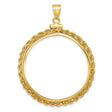 32 mm 14k Yellow Gold coin bezel for 32 mm Coin