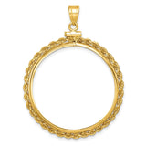 32 mm 14k Yellow Gold coin bezel for 32 mm Coin